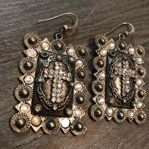 Silver Cross Earrings